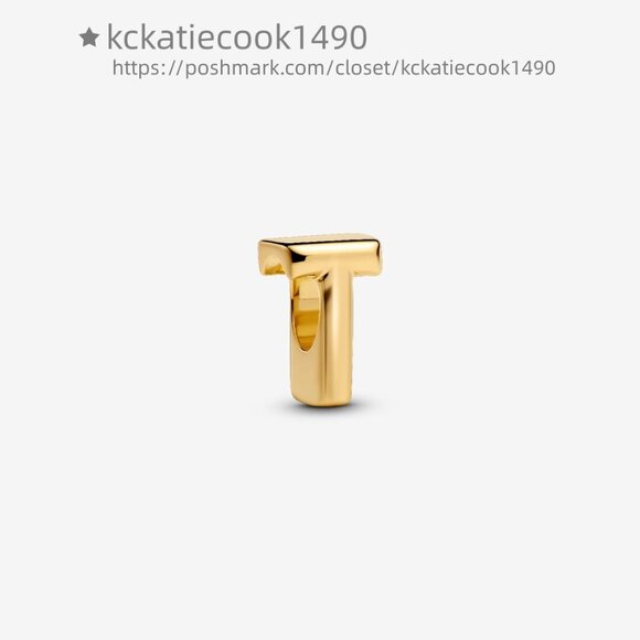 Pandora Letter T Alphabet Charm - Picture 1 of 5